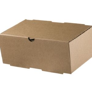 ΚΟΥΤΙ ΦΑΓΗΤΟΥ KRAFT DOUBLE BURGER 20,5x10,5x5x8cm DURA 100τεμ