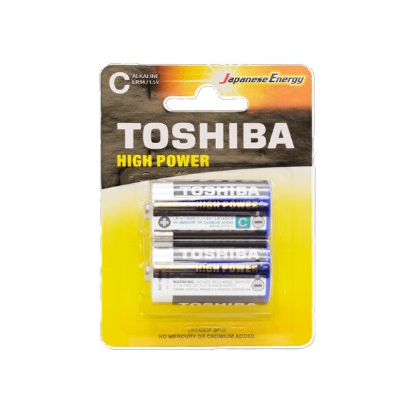 ΜΠΑΤΑΡΙΕΣ TOSHIBA ALKALINE SIZE C 2τεμ