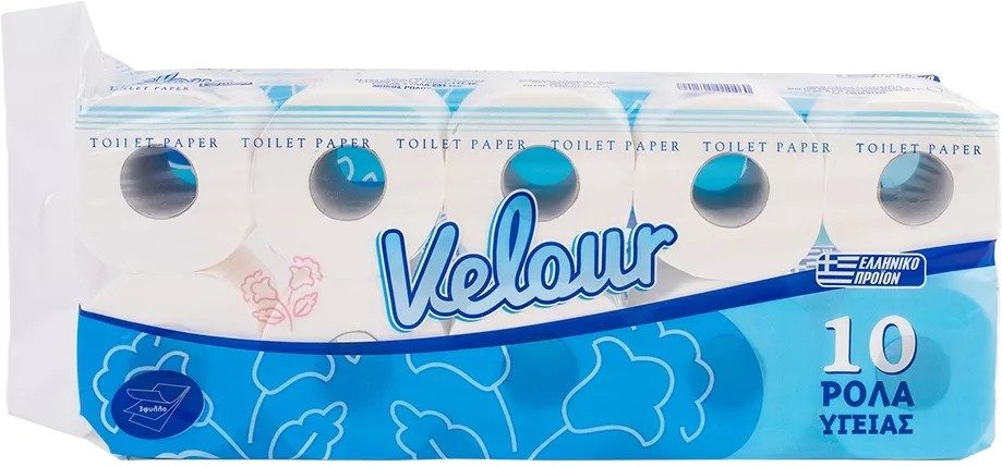 ΧΑΡΤΙ ΥΓΕΙΑΣ VELOUR 3φ 125gr 10ρολά MAXI