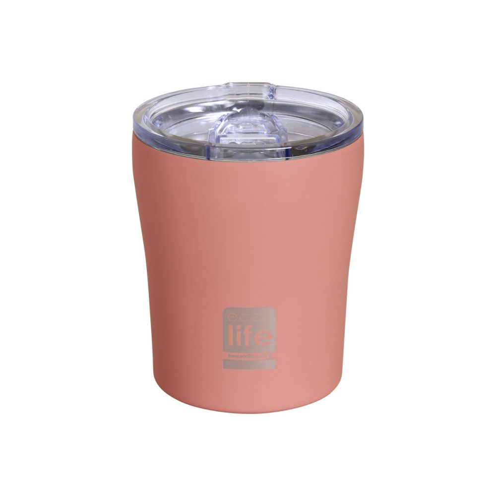 COFFEE THERMOS 300ML ΡΟΖ MATTE ECOLIFE