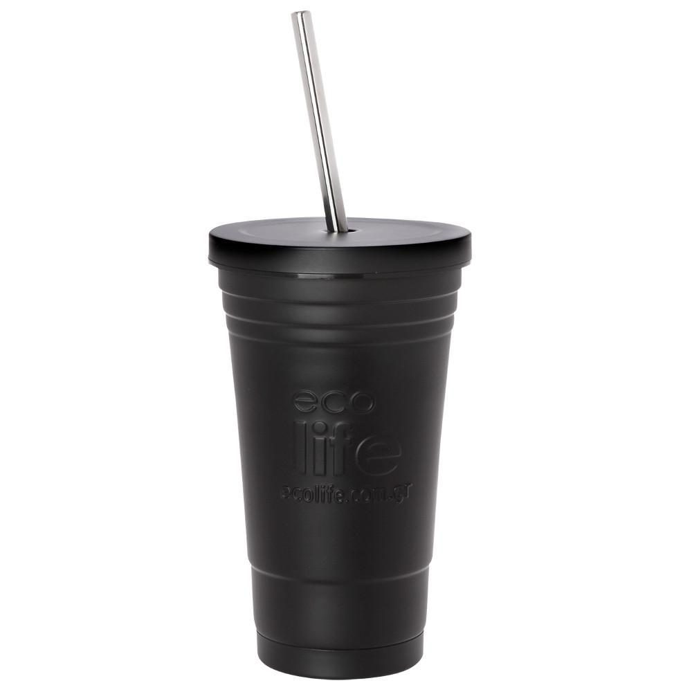 COFFEE THERMOS CUP 480ml BLACK ECOLIFE