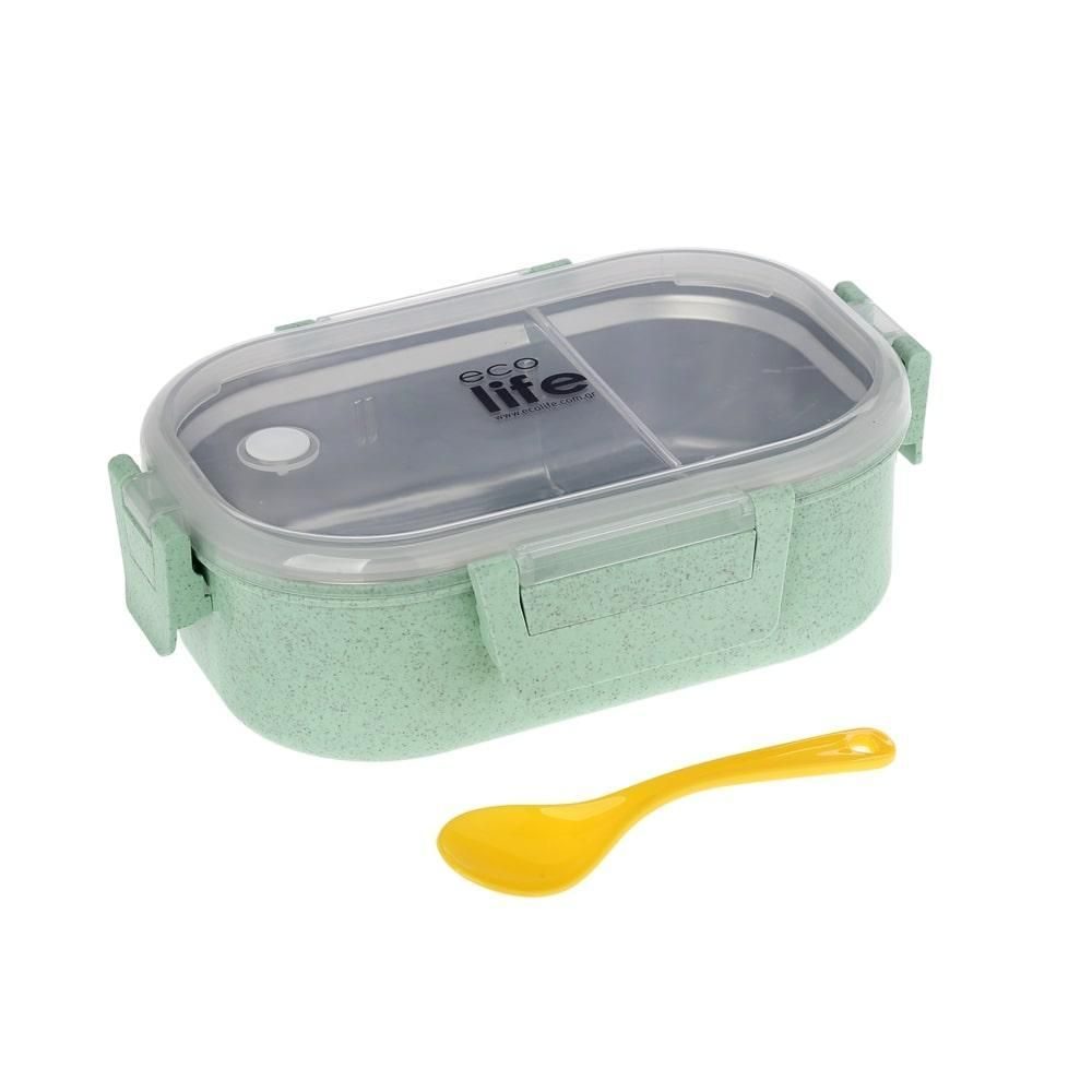 ΦΑΓΗΤΟΔΟΧΕΙΟ ΜΕ ΧΩΡΙΣΜΑ 900ml LIGHT GREEN ECOLIFE