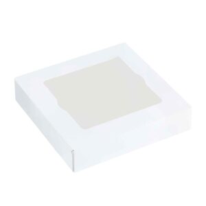 ΚΑΠΑΚΙ ΜΕ ΠΑΡΑΘΥΡΟ ΓΙΑ ΒΑΣΗ ΣΑΛΑΤΑΣ 750/1250ml 15x15x3cm 50τεμ ΛΕΥΚΟ