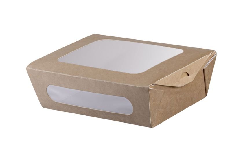 ΚΟΥΤΙ ΦΑΓΗΤΟΥ KRAFT 1500ml ΔΙΠΛΟ ΠΑΡΑΘΥΡΟ 20,4x14x5cm 50τεμ