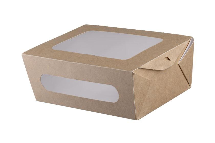 ΚΟΥΤΙ ΦΑΓΗΤΟΥ KRAFT 2000ml ΔΙΠΛΟ ΠΑΡΑΘΥΡΟ 20,4x14,2x7,4cm 50τεμ