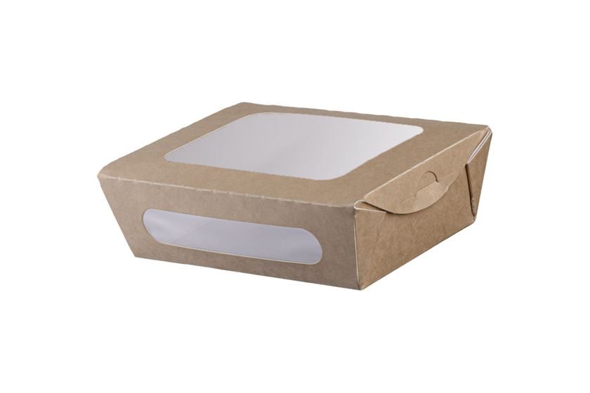 ΚΟΥΤΙ ΦΑΓΗΤΟΥ KRAFT 750ml ΔΙΠΛΟ ΠΑΡΑΘΥΡΟ 16x12x5cm 50τεμ