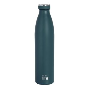 ΜΕΤΑΛΛΙΚΟ ΜΠΟΥΚΑΛΙ ΘΕΡΜΟΣ 1lt SLIM BLACK ECOLIFE