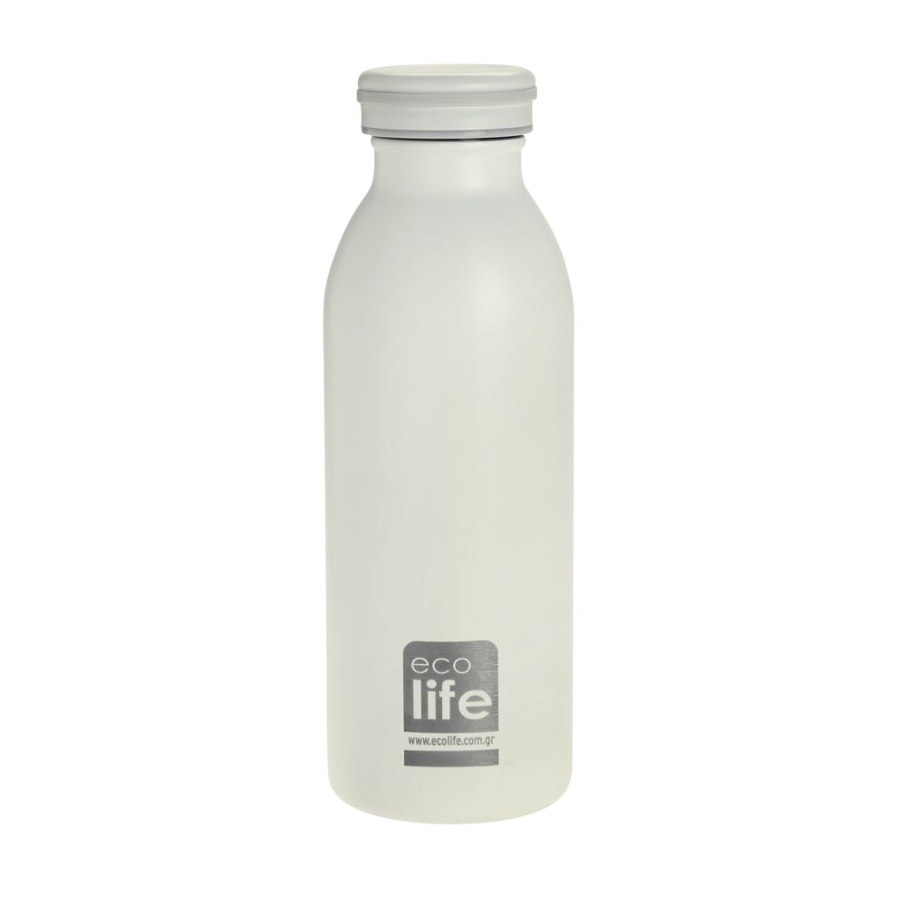 ΜΕΤΑΛΛΙΚΟ ΜΠΟΥΚΑΛΙ ΘΕΡΜΟΣ 450ml PASTEL WHITE ECOLIFE