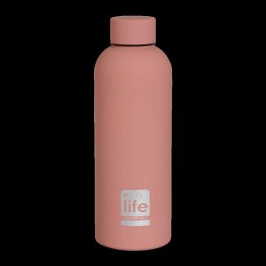 ΜΕΤΑΛΛΙΚΟ ΜΠΟΥΚΑΛΙ ΘΕΡΜΟΣ 1lt SLIM BLACK ECOLIFE