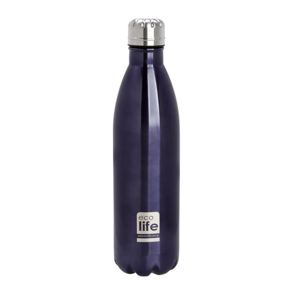 ΜΕΤΑΛΛΙΚΟ ΜΠΟΥΚΑΛΙ ΘΕΡΜΟΣ 750ml PURPLE ECOLIFE