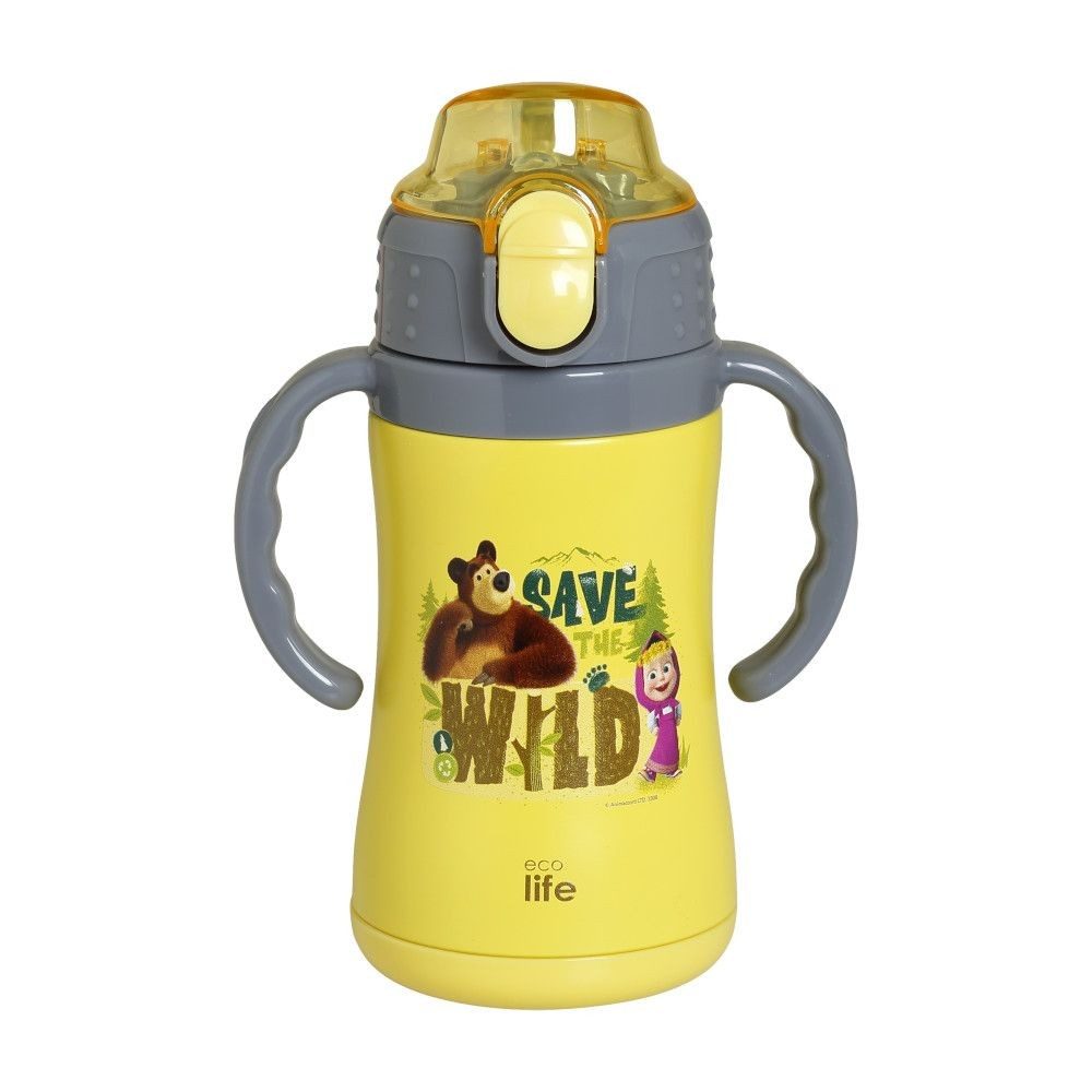 ΠΑΙΔΙΚΟ ΜΠΟΥΚΑΛΙ ΘΕΡΜΟΣ 300ml MASHA-SAVE THE WILD (YELLOW) ECOLIFE