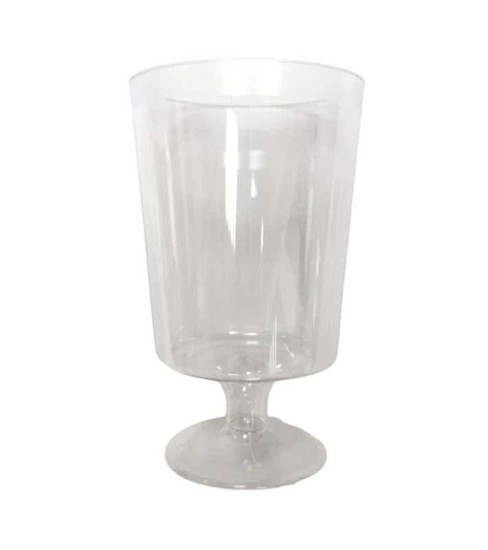 ΠΟΤΗΡΙ ΠΛΑΣΤΙΚΟ CRYSTAL (PS) ΚΡΑΣΙΟΥ ΜΕ ΠΟΔΙ 180 ml 10τεμ.