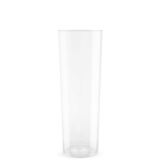 ΠΟΤΗΡΙ ΠΛΑΣΤΙΚΟ CRYSTAL (PS) ΣΩΛΗΝΑΣ 25cl-250ml 10τεμ.