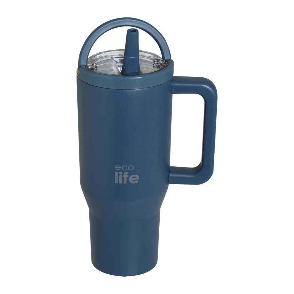 ΠΟΤΗΡΙ ΘΕΡΜΟΣ ΜΕ ΚΑΛΑΜΑΚΙ 900ml 2HANDLES BLUE MARINE ECOLIFE