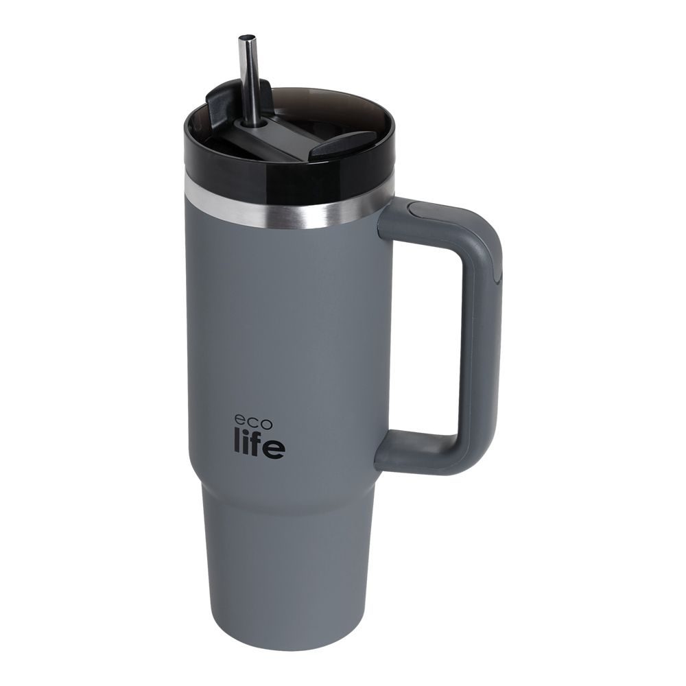 ΠΟΤΗΡΙ ΘΕΡΜΟΣ ΜΕ ΚΑΛΑΜΑΚΙ 900ml JUNIOR GREY ECOLIFE