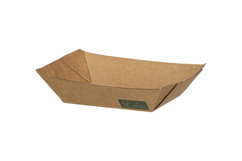 ΣΚΑΦΑΚΙ ΧΑΡΤΙΝΟ KRAFT 13oz DURA 10,6x6,8x4cm 100τεμ.