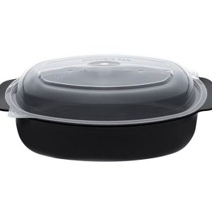 ΣΚΕΥΟΣ ΜΑΥΡΟ MICROWAVE OVAL CHERRY 1250cc + ΚΑΠΑΚΙ 50τεμ
