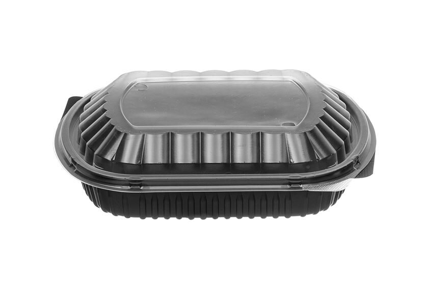 ΣΚΕΥΟΣ ΜΑΥΡΟ MICROWAVE PP 1 ΘΕΣΗΣ 1200cc + ΚΑΠΑΚΙ 50τεμ