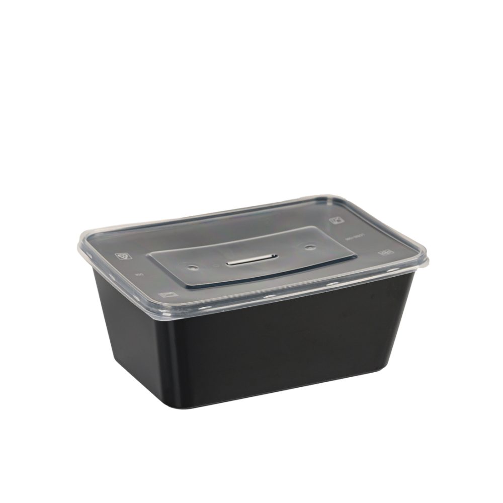 ΣΚΕΥΟΣ ΜΑΥΡΟ MICROWAVE PP 1000cc + ΚΑΠΑΚΙ 50τεμ
