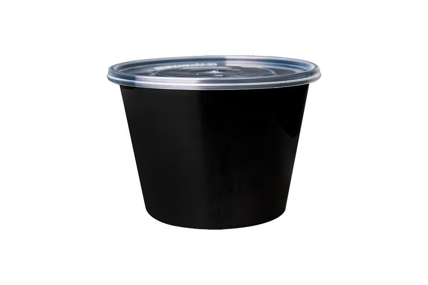 ΣΚΕΥΟΣ ΜΑΥΡΟ MICROWAVE PP 500cc + ΚΑΠΑΚΙ 50τεμ