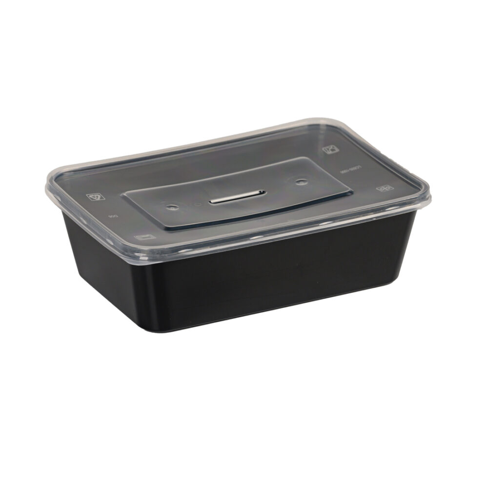 ΣΚΕΥΟΣ ΜΑΥΡΟ MICROWAVE PP 650cc + ΚΑΠΑΚΙ 50τεμ