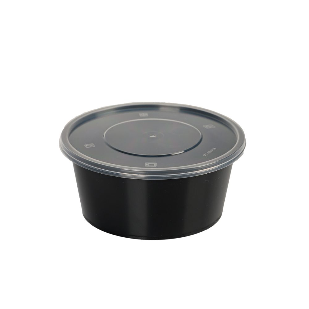 ΣΚΕΥΟΣ ΜΑΥΡΟ MICROWAVE PP ΣΤΡΟΓΓΥΛΟ + ΚΑΠΑΚΙ 750cc (R24F) 50τεμ