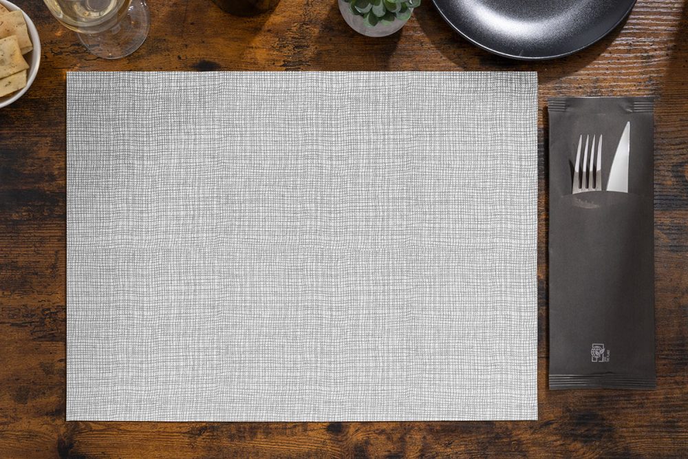 ΣΟΥΠΛΑ PLAIN CANVAS ΓΚΡΙ/ΜΑΥΡΟ 30Χ40cm 250τεμ