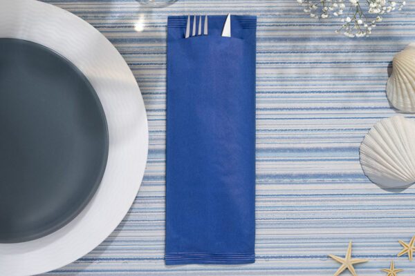 ΘΗΚΗ ΜΑΧΑΙΡΟΠΙΡΟΥΝΩΝ SLIM LINE PLAIN ΜΠΛΕ 125τεμ