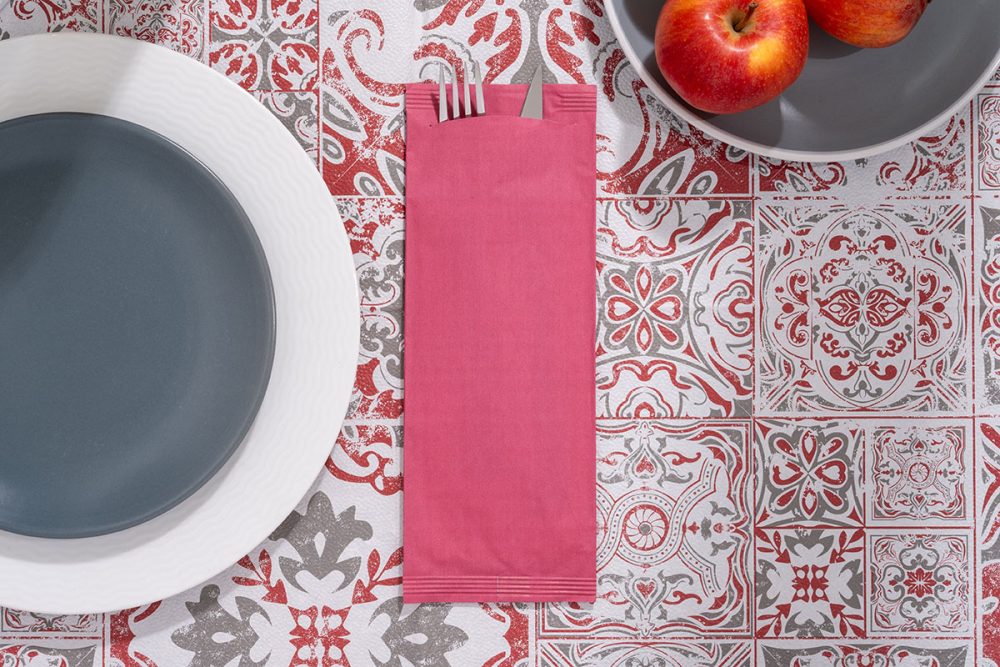 ΘΗΚΗ ΜΑΧΑΙΡΟΠΙΡΟΥΝΩΝ SLIM LINE PLAIN ΜΠΟΡΝΤΩ 125τεμ