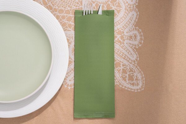 ΘΗΚΗ ΜΑΧΑΙΡΟΠΙΡΟΥΝΩΝ SLIM LINE PLAIN ΧΑΚΙ 125τεμ