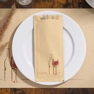 ΘΗΚΗ ΜΑΧΑΙΡΟΠΙΡΟΥΝΩΝ SLIM LINE PLAIN ΧΑΚΙ 125τεμ