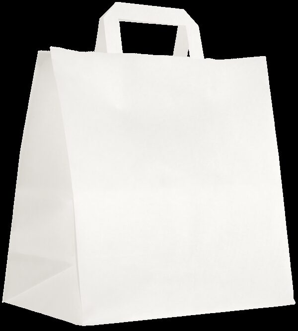 ΤΣΑΝΤΑ DELIVERY ΧΑΡΤΙΝΗ ΠΛΑΚΕ ΛΑΒΗ ΛΕΥΚΗ 28x17x29