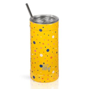 COFFEE THERMOS 500ML DOT IN YELLOW ECOLIFE