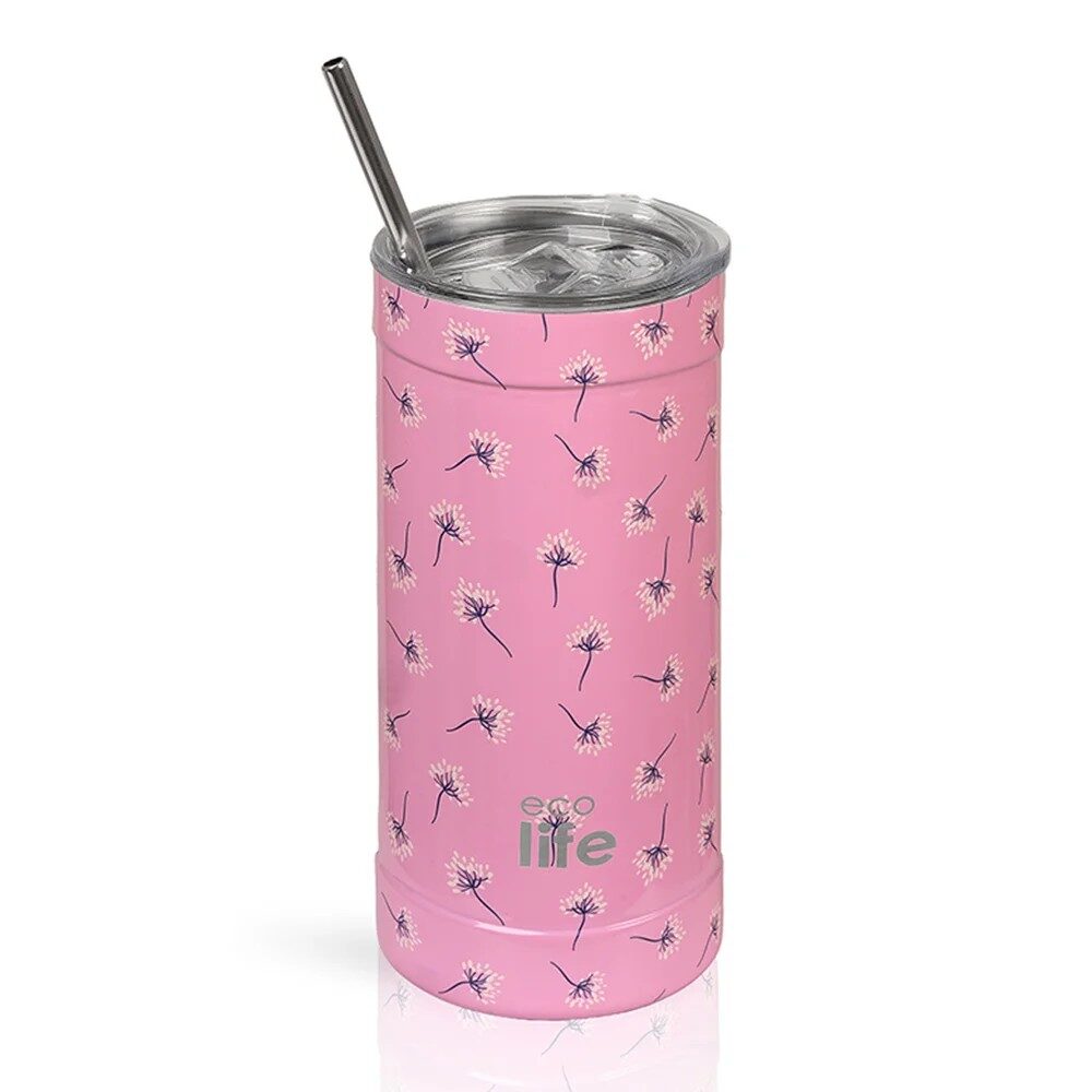 COFFEE THERMOS 500ML PINK DANDELION ECOLIFE