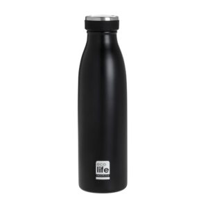 ΜΕΤΑΛΛΙΚΟ ΜΠΟΥΚΑΛΙ ΘΕΡΜΟΣ 500ml BLACK SLIM ECOLIFE