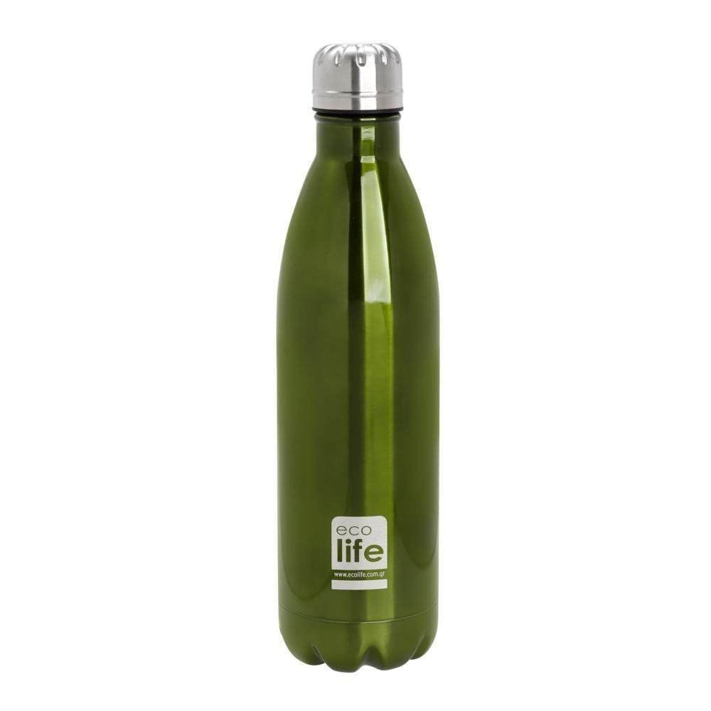 ΜΕΤΑΛΛΙΚΟ ΜΠΟΥΚΑΛΙ ΘΕΡΜΟΣ 750ml GREEN ECOLIFE