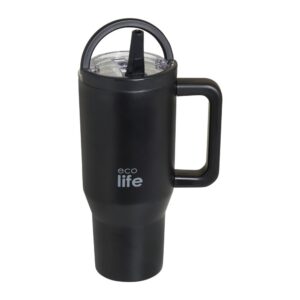 ΠΟΤΗΡΙ ΘΕΡΜΟΣ ΜΕ ΚΑΛΑΜΑΚΙ 900ml 2HANDLES RICH BLACK ECOLIFE