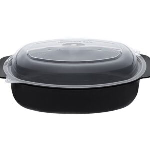 ΣΚΕΥΟΣ ΜΑΥΡΟ MICROWAVE OVAL CHERRY 950cc + ΚΑΠΑΚΙ 50τεμ