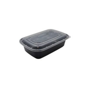ΣΚΕΥΟΣ ΜΑΥΡΟ MICROWAVE PP 1000cc + ΚΑΠΑΚΙ 50τεμ MANGO