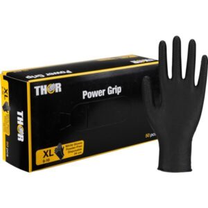 ΓΑΝΤΙΑ ΝΙΤΡΙΛΙΟΥ ΜΑΥΡΑ THOR ΧΩΡΙΣ ΠΟΥΔΡΑ 50τεμ XLARGE